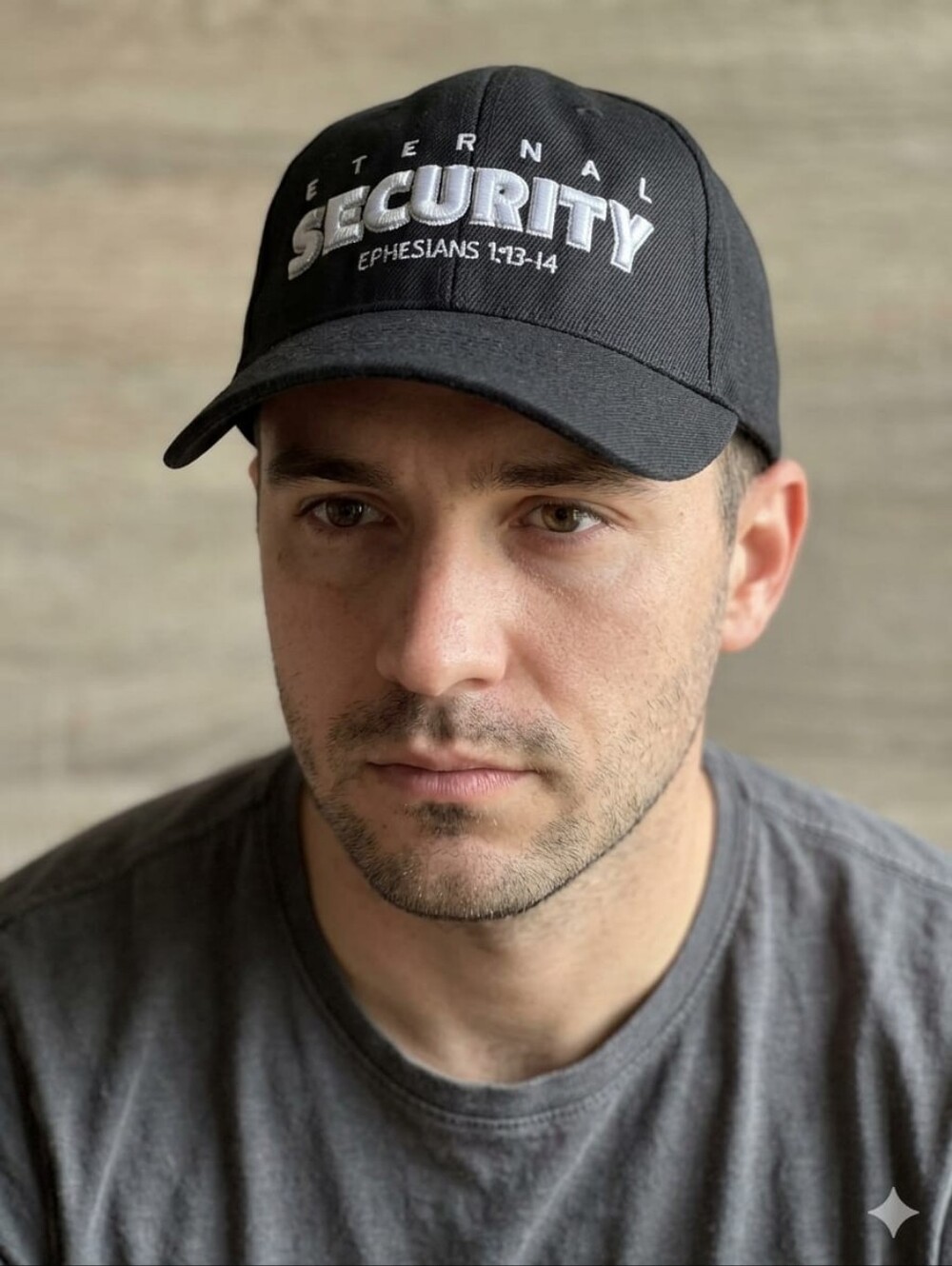 Eternal Security Embroidered Baseball Cap - Black